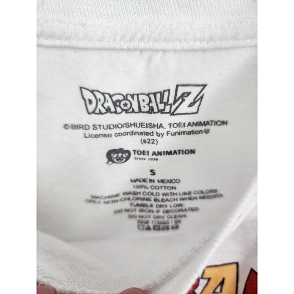 Dragon Ball Z Toei Animation Funimation white cast short sleeve T-shirt S - Picture 3 of 4